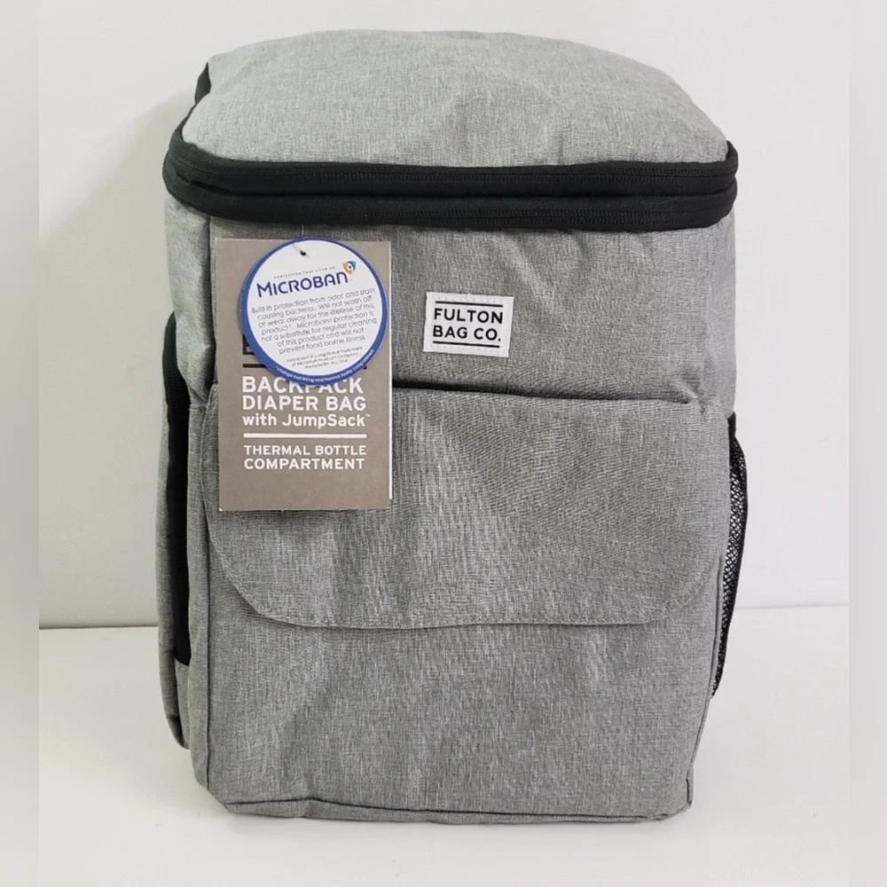 NEW! Fulton Bag Co. Diaper Bag Backpack with Removeable Jumpsack & Changing Pad